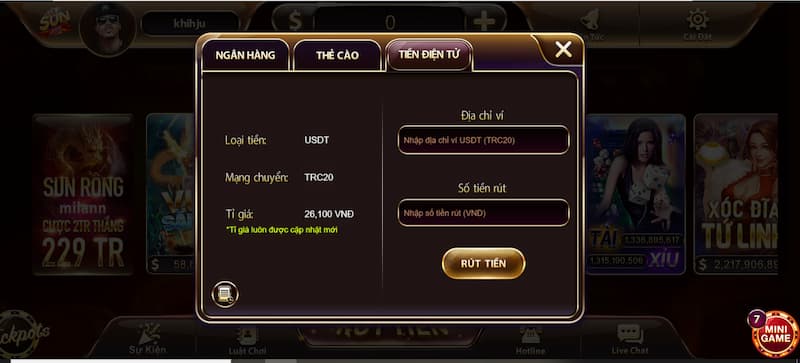 rút tiền kubet11 bằng USDT đơn giản